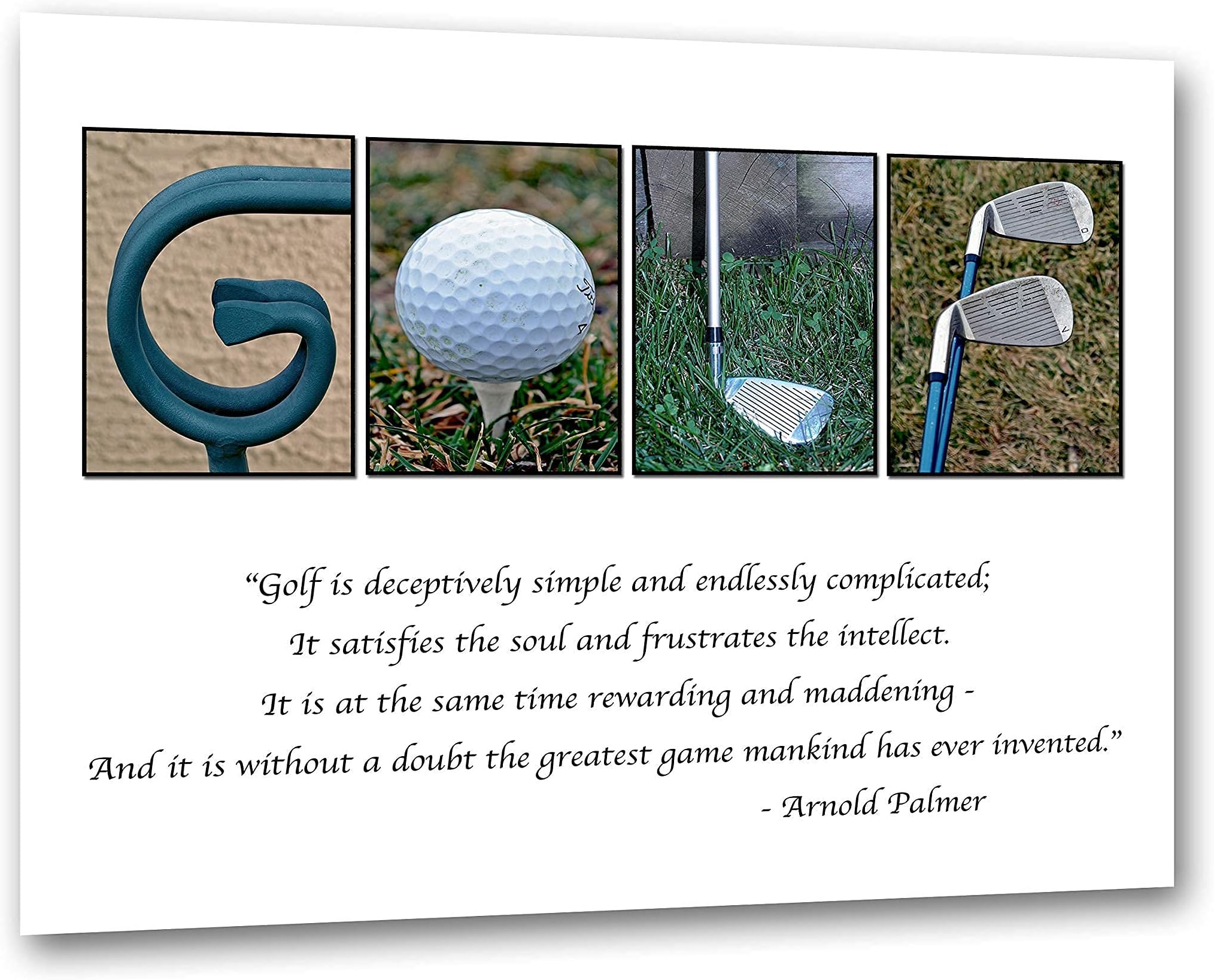 Gift for Golf Lover, Golf Quote, Retirement Gift for golfer, Golf Wall Art, 8x10 print - Unframed