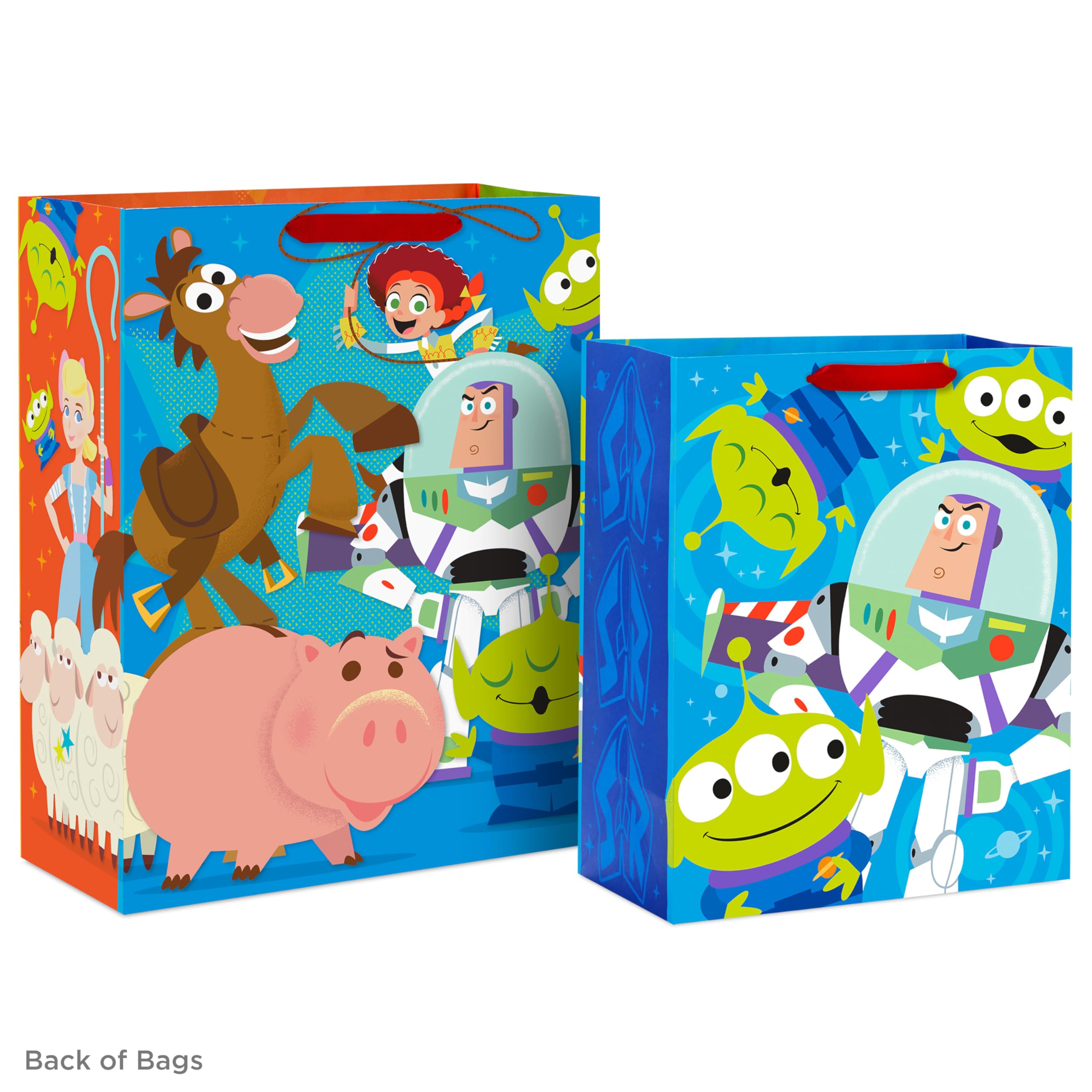 Hallmark Disney Pixar Toy Story Gift Bags for Kids (2 Bags: 1 Large 13", 1 Extra Large 15") for Birthdays, Back to School, Christmas