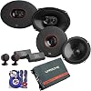 Paquete de parlantes para auto JBL Club 964M y Club 64CTP con amplificador de 4 canales WC600.4D y kit de cableado – Potencia máxima de parlantes de 720W - Mejora completa de audio para auto 1