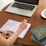 TIEFOSSI Dotted Cahier, 160gsm Papier épais, couverture rigide Dot Grid Journals pour les femmes hommes, 192 pages, pour les voyages, l'école et l'utilisation de bureau