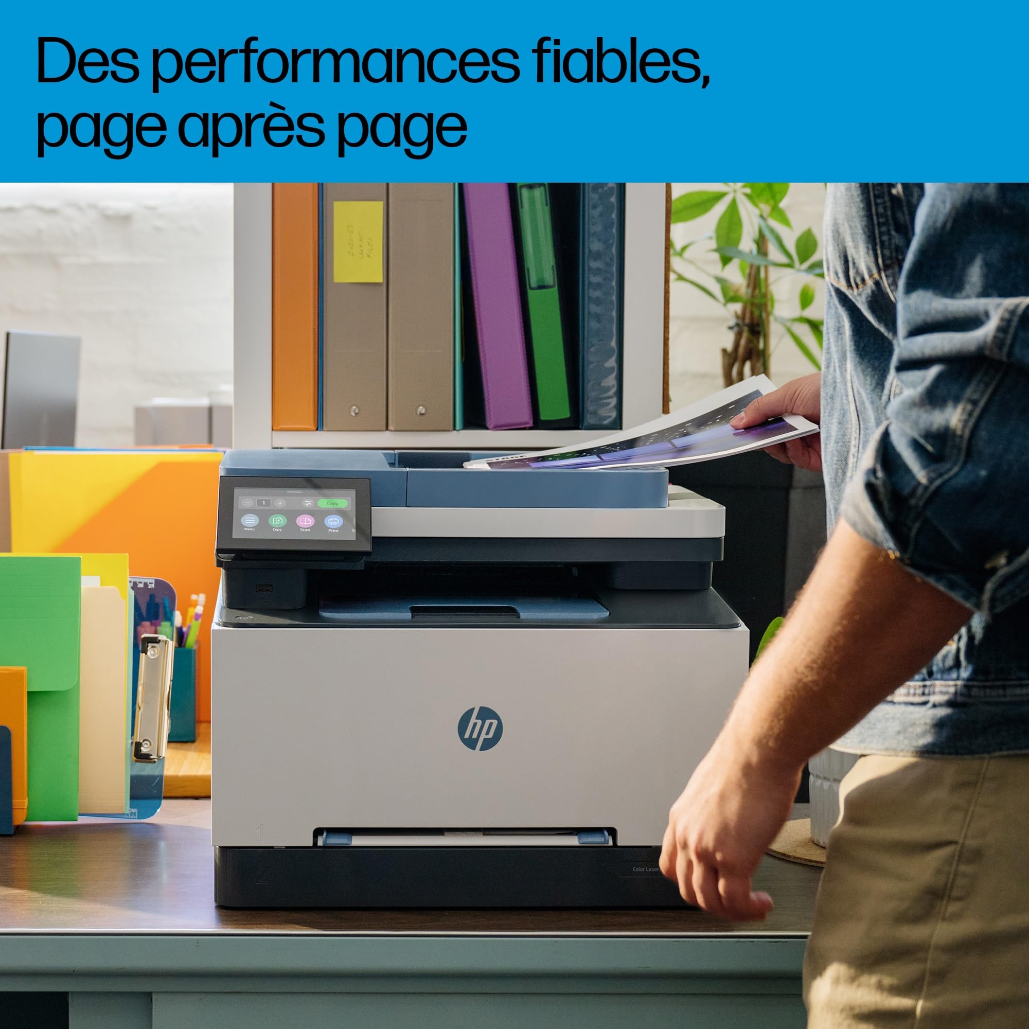HP Color LaserJet Pro 3302fdn, 499Q7F, Imprimante Multifonction A4, Impression Recto Verso Automatique, 25 ppm N/B et Couleur, USB, Ethernet, Fax, Copie, Numérisation, ADF 50 Feuilles, Smart, Bleu
