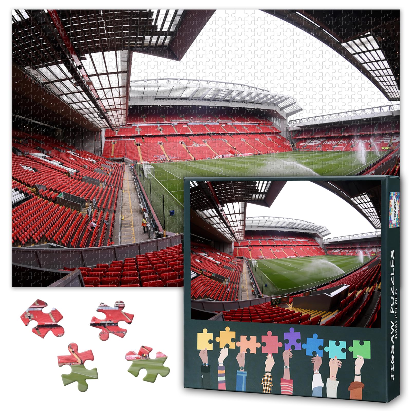 Anfield Stadium, Liverpool Challenging 1000-Piece Puzzle – Designed for Real Puzzle Enthusiasts | 50x70cm Large Format, Rich Color Depth & Detail