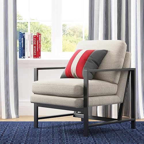 Miniatura 2 de Tommy Hilfiger Russell - Silla Accent, respaldo de almohada medio-suave, sillón moderno e industrial de mediados de siglo, cómoda silla de descanso