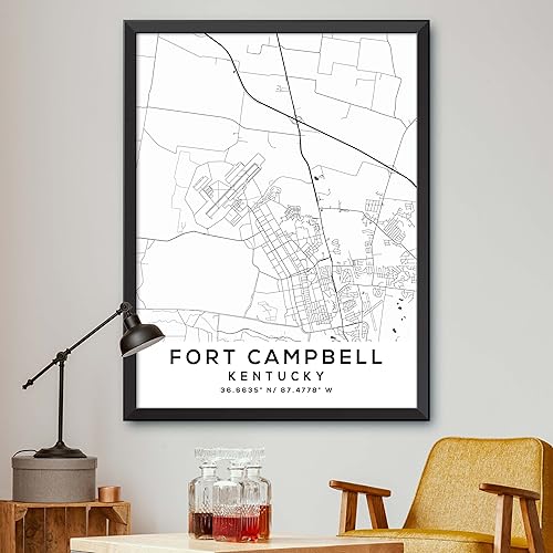 Map of Fort Campbell, Kentucky, Light 2 (24x36) disponible en Yaxa Colombia