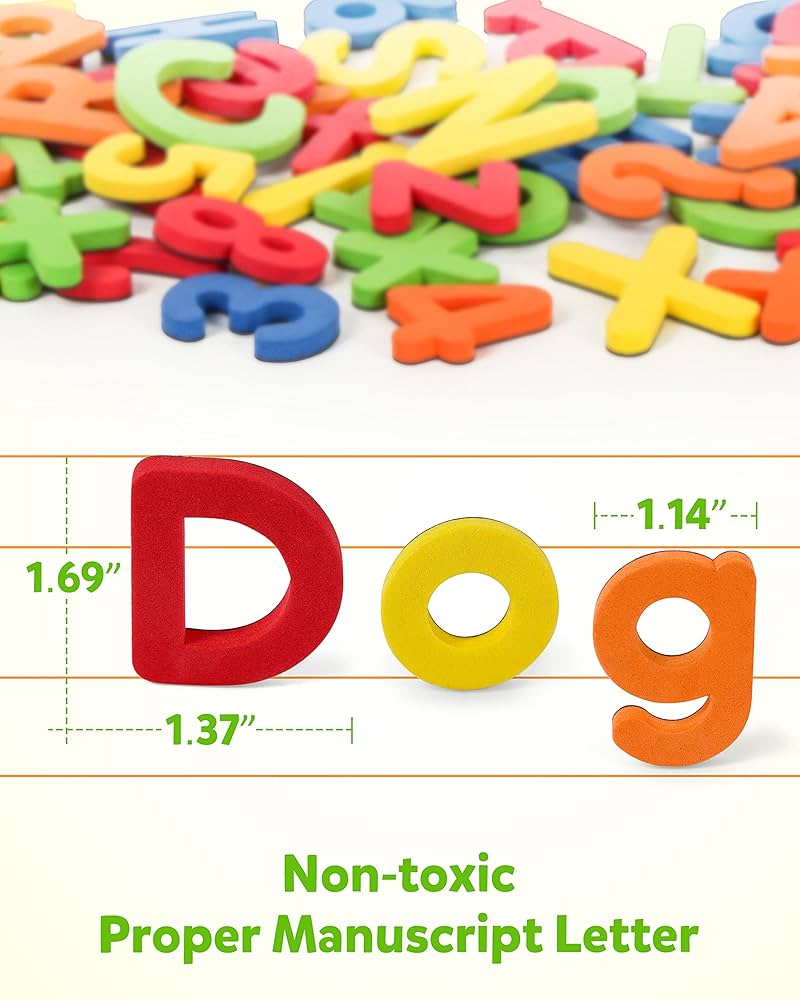 Amazon.com: Coogam EVA Magnetic Letters Numbers 78 Pcs