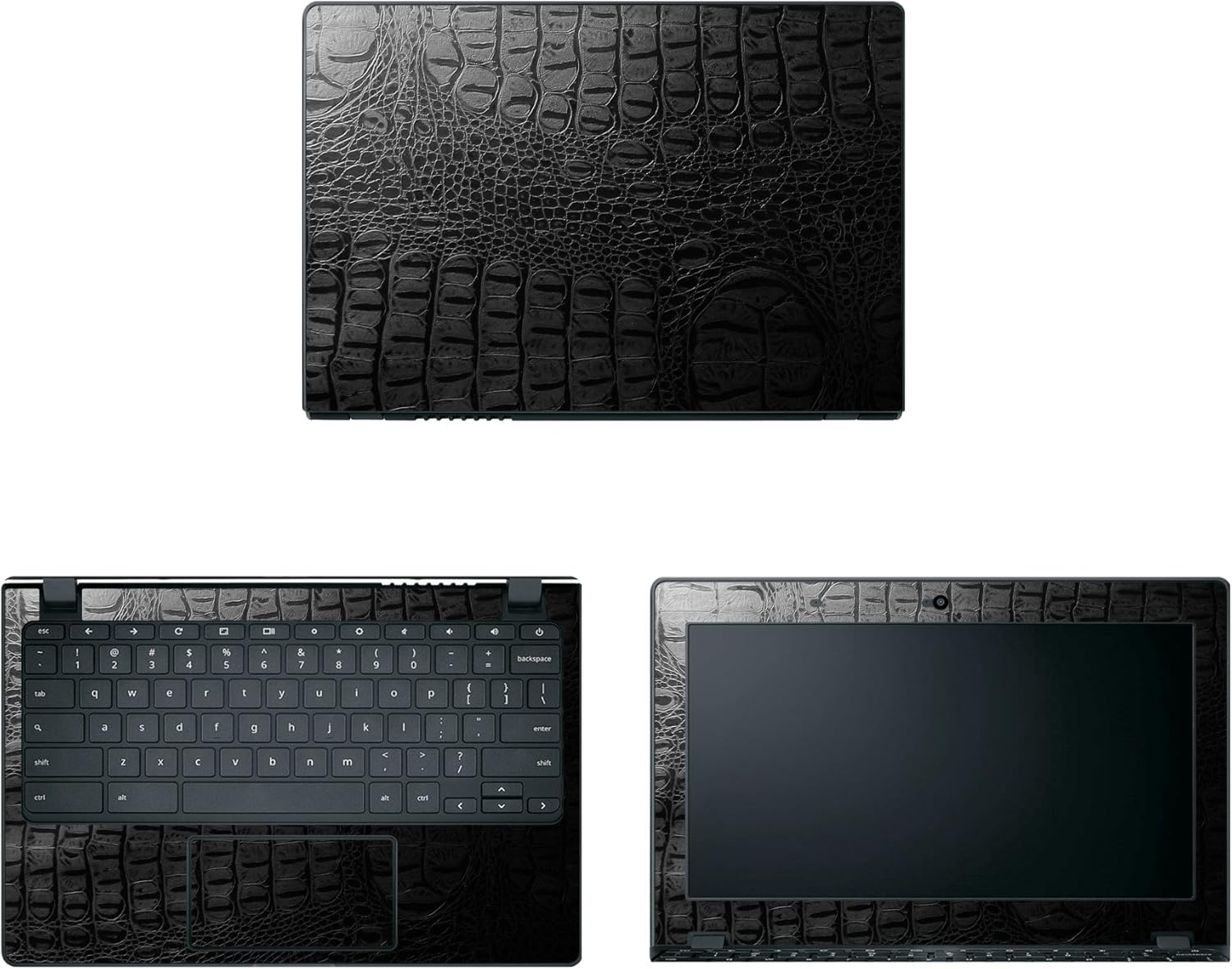 Decalrus - Protective Decal for Acer ChromeBook 11 C771T (11.6" Screen) Laptop Crocodile Skin Pattern Texture Skin Skins Decal for case Cover wrap CROacerChrmbk11_C771tBlack