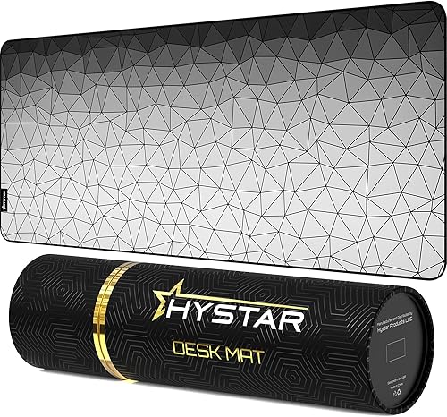 Hystar Alfombrilla de mouse extendida para juegos  XXXL 45 x 20 pulgadas  0.197 in de grosor, superficie impermeable, tela de poliéster suave y base