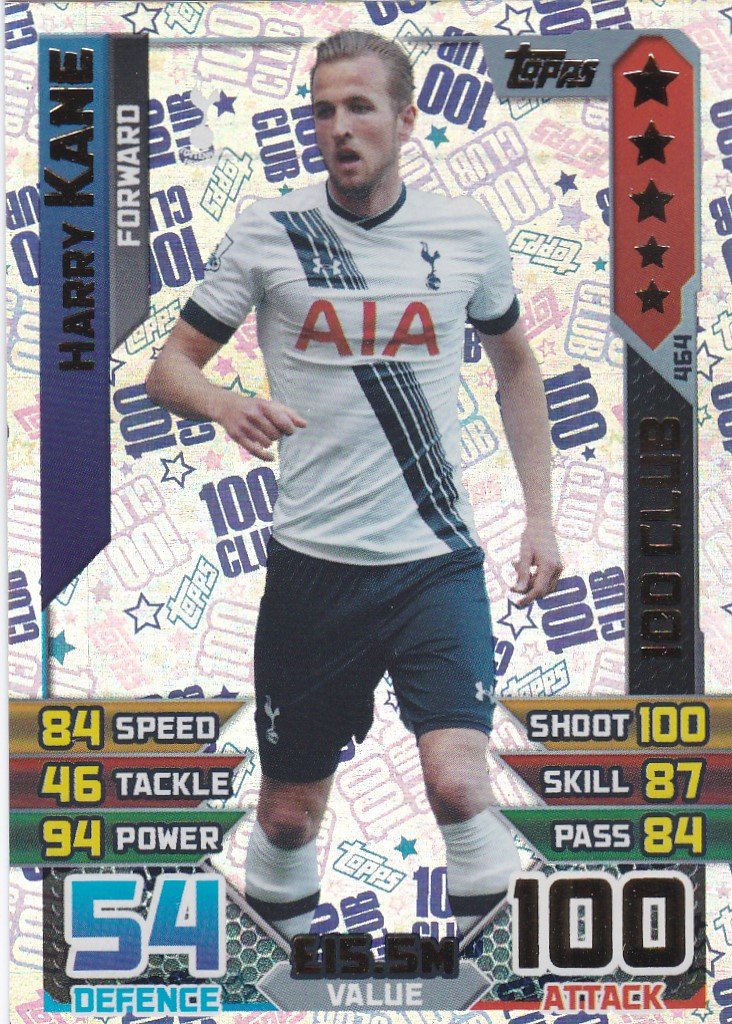 Match Attax 2015/2016 - Harry Kane 100 Club Card