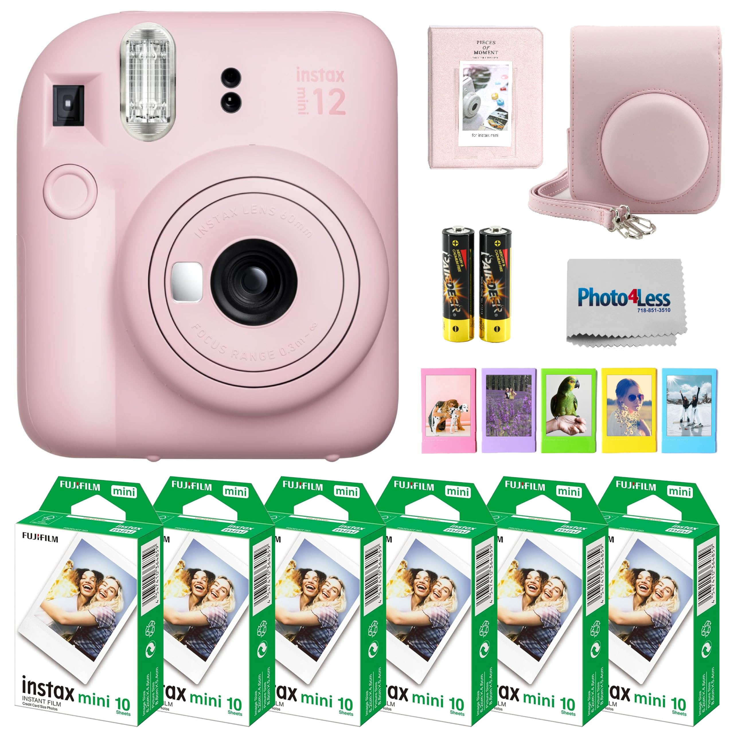 Sponsored Ad - Instax Mini 12 Instant Camera Bundle with Fujifilm Instax Mini Instant Film Value Pack (60 Sheets) with Accessories Including Protective Case, Strap, Photo Album (Blosssom Pink)