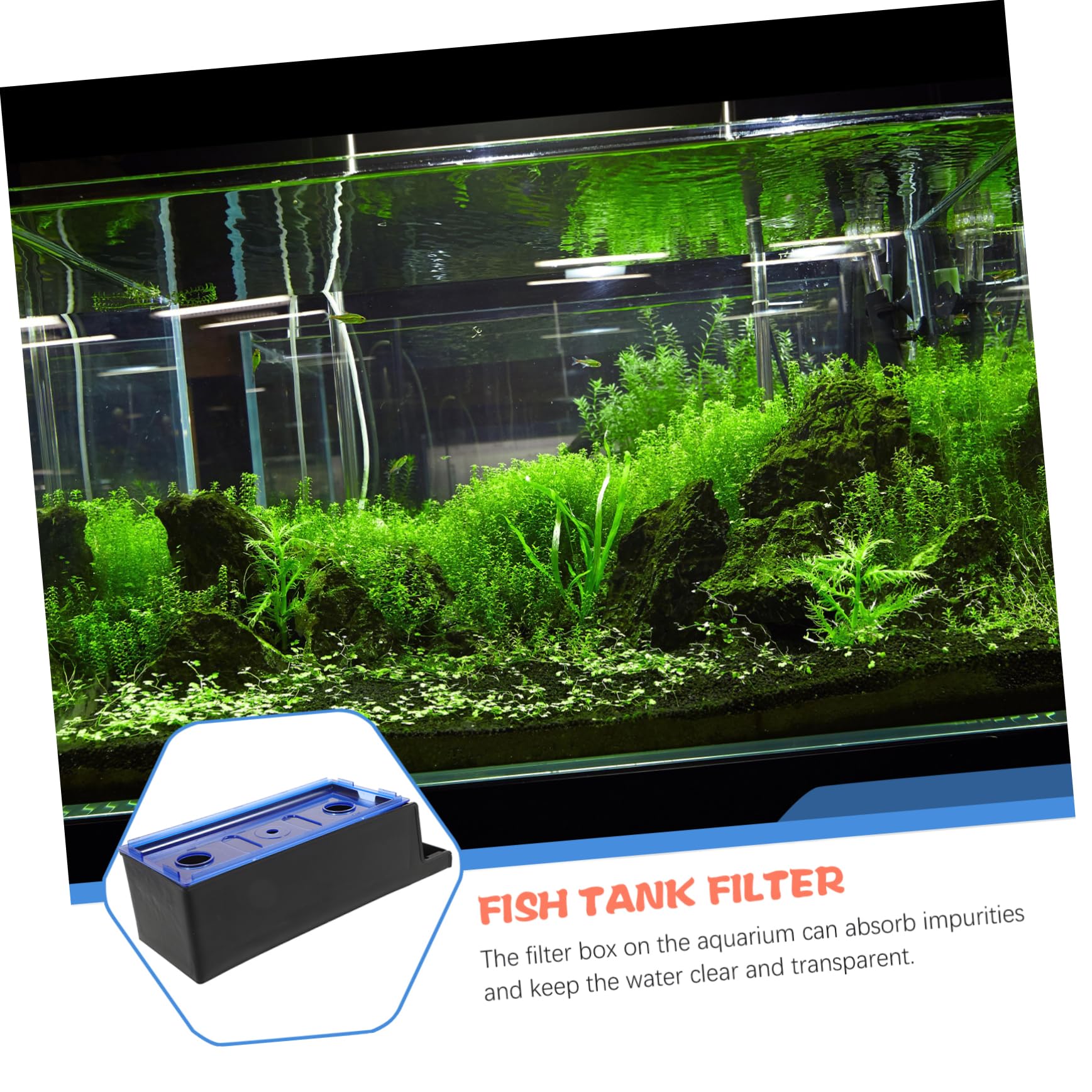 Kisangel Caja De 4 Uds Filtro para Pecera Filtros para Pecera Acuario Filtro Colgante De Filtración En Cubo Purificador De Agua Caja De Filtro De Agua para Acuario