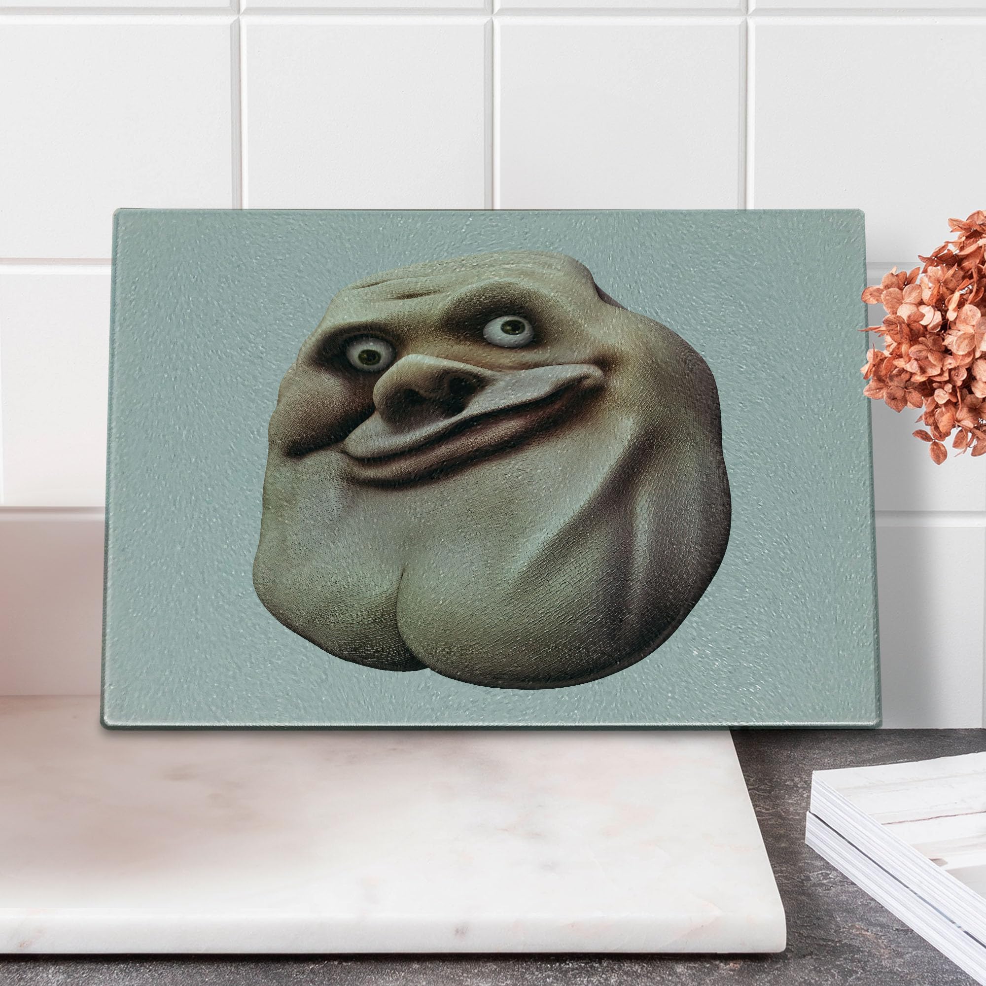 Ambesonne Humor Cutting Board, Awkward Meme Face Unusual Facial Gesture Ugly  Mock Smug Forum Art Design, Decorative Tempered Glass Cutting and Serving  Board, Small Size, Pearl and Tan : Amazon.ca: Home