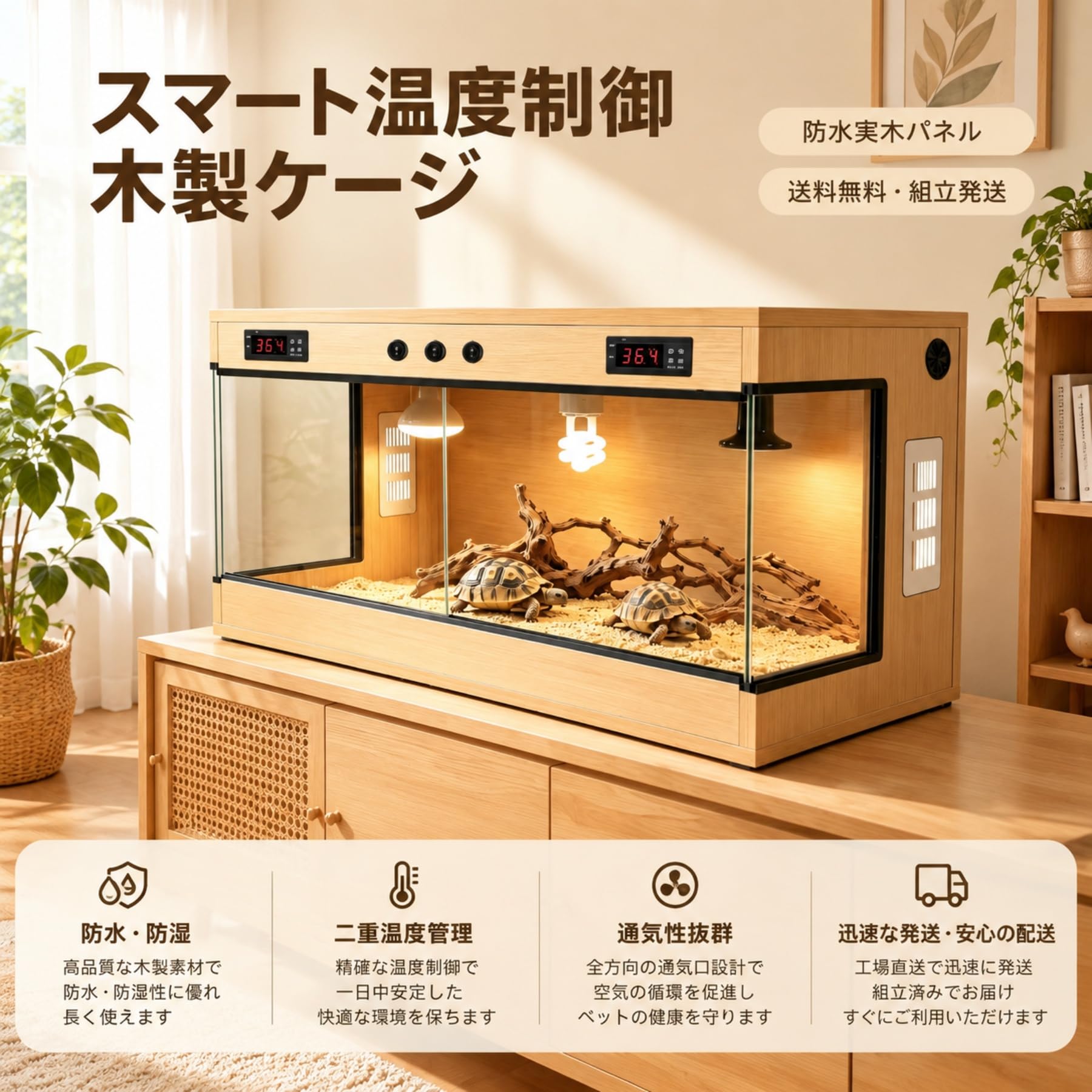Amazon | Pakabi一定温度爬虫類 ケージ 恒温爬虫類の熱保存ボックス