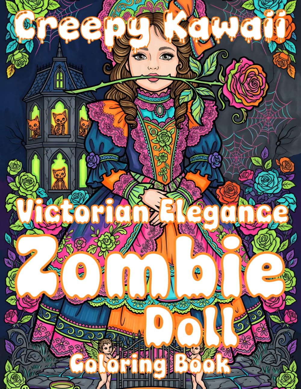 Creepy Kawaii Victorian Elegance Zombie Doll Coloring Book: Porcelain Gothic Ball Gowns And Vintage Lace Designs With Bold Lines For Adults Relaxation