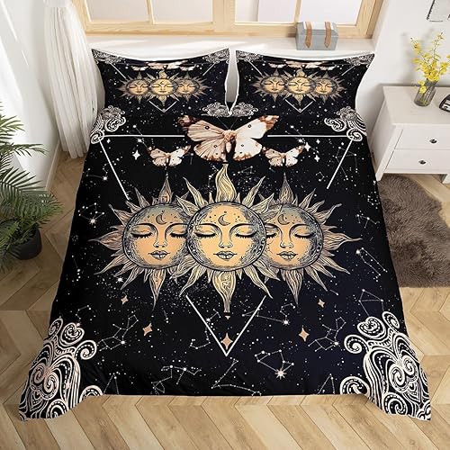 Miniatura 17 de Juego de funda de edredón de escorpión dorado, tamaño queen, exótico, tribal, retro, juego de ropa de cama de lujo para adultos, mujeres y hombres,