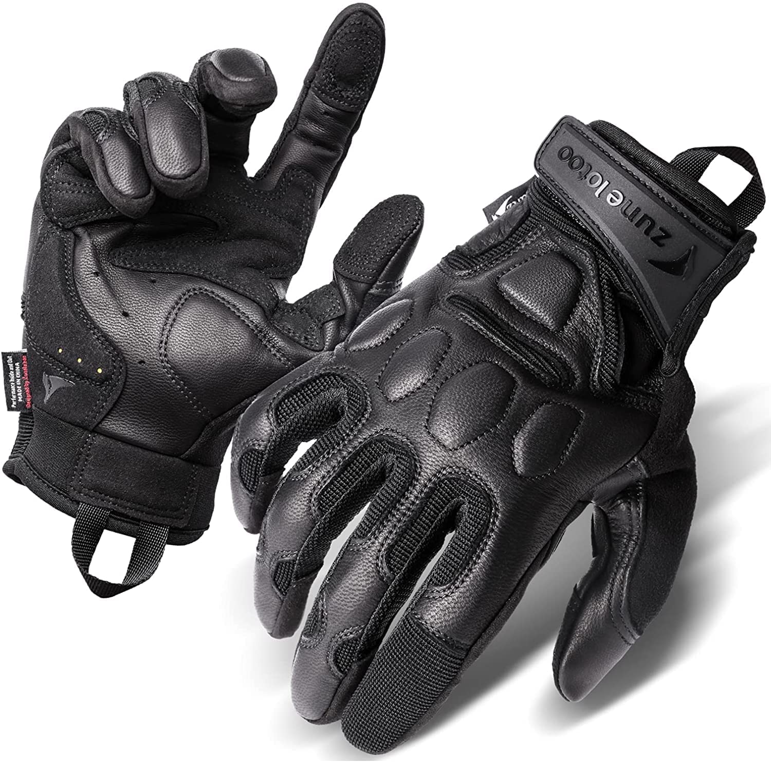 Zune Lotoo Guanti Tatticai Militari Vera Pelle Uomo Guanti Moto Touch Screen Guanti Softair Sportivi per Guanti Paintball Caccia Escursionismo Motocross Bici Ciclismo Da Lavoro