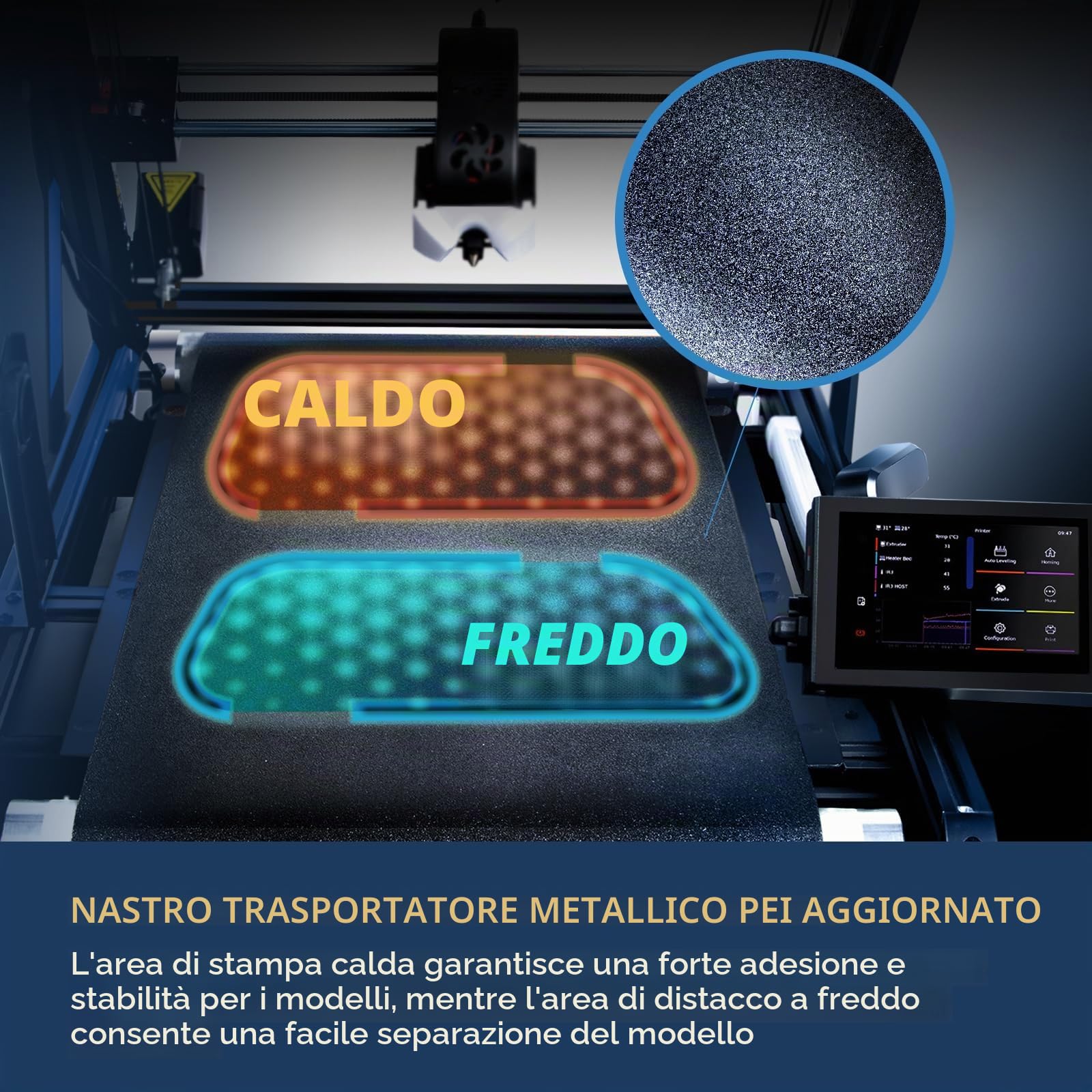 IdeaFormer IR3 V2 - Stampante 3D con nastro trasportatore, 250 × 250 × ∞ mm, cintura in metallo Z, pile e stampa veloce, max 400 mm/s