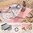 WEKAPO Beach Blanket - Sandproof Waterproof Extra Large Beach Mat | Oversized Sand-Free Lightweight Quick-Drying | Beach Vacation Essentials with Stakes & Corner Pockets (Pink, 9x7 FT)