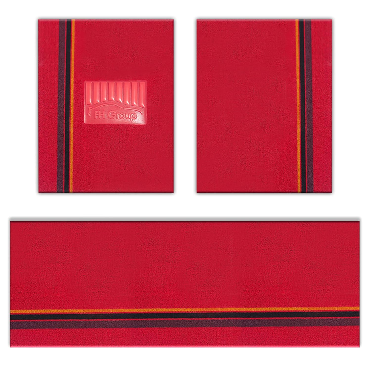 FH Group Car Floor Mats - DIY Ultra Waterproof Trimmable Non-Slip Vinyl Floor Mats Red