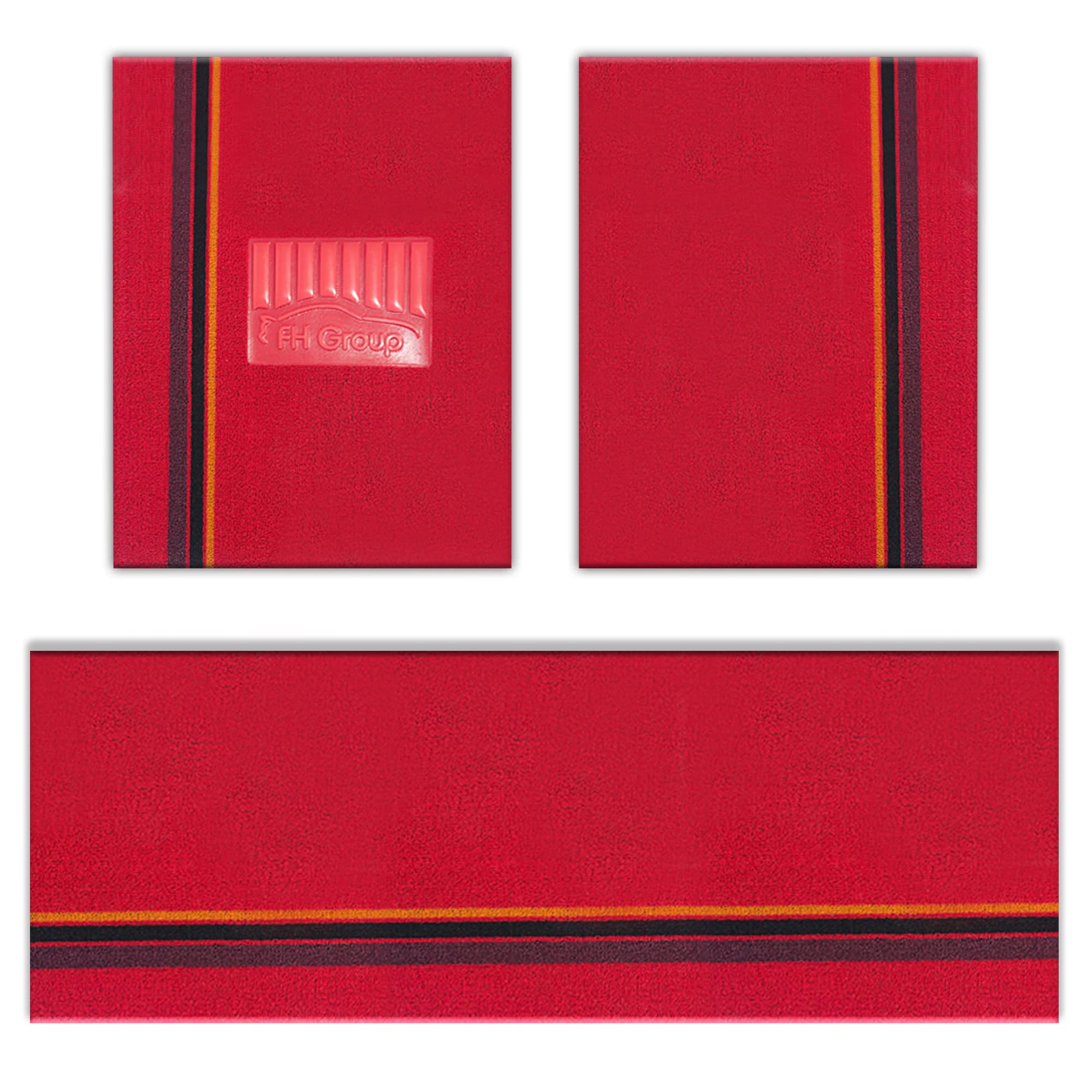 FH Group Car Floor Mats - DIY Ultra Waterproof Trimmable Non-Slip Vinyl Floor Mats Red
