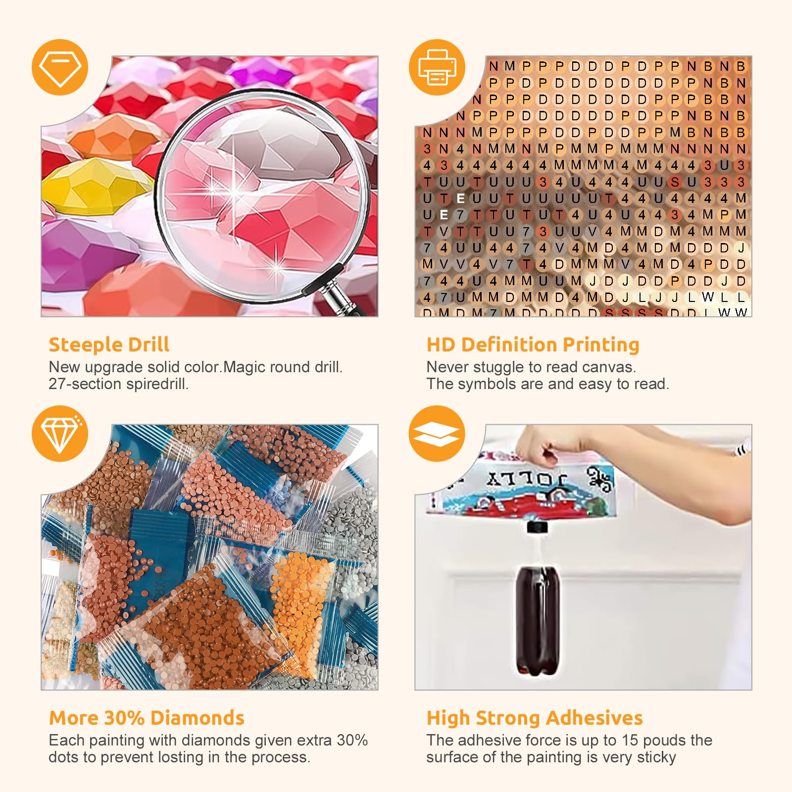 Kit Punto De Cruz EOBROMD Diamond Painting Kit Completo BúhoS, Aves Pintura De Mosaico De Diamantes