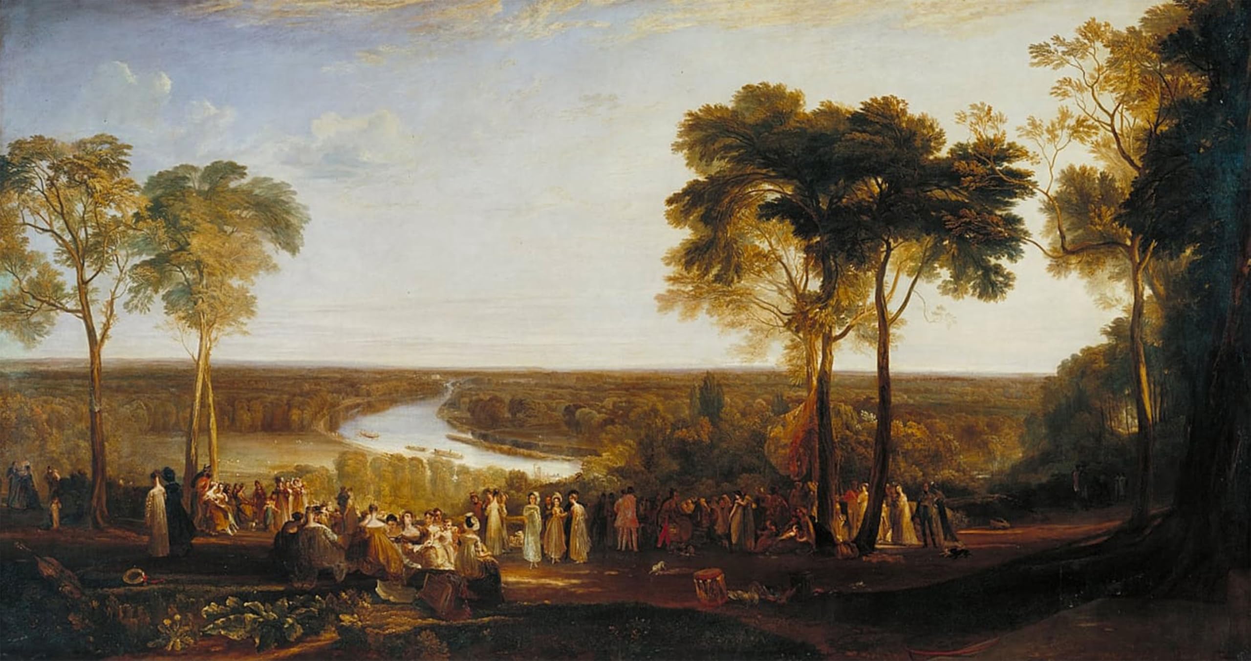 POSTERIIk Famous Print Pop Art Wall Art Graffiti Richmond Hill on the Regents Birthday by Mallord William Turner Art Prints for Home Decor 60x90cm