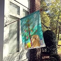 Vista 512 de Caroline's Treasures BB4243GF Bandera de jardín con texto en inglés «Merry Christmas» con texto en inglés «Merry Christmas», bandera decorativa