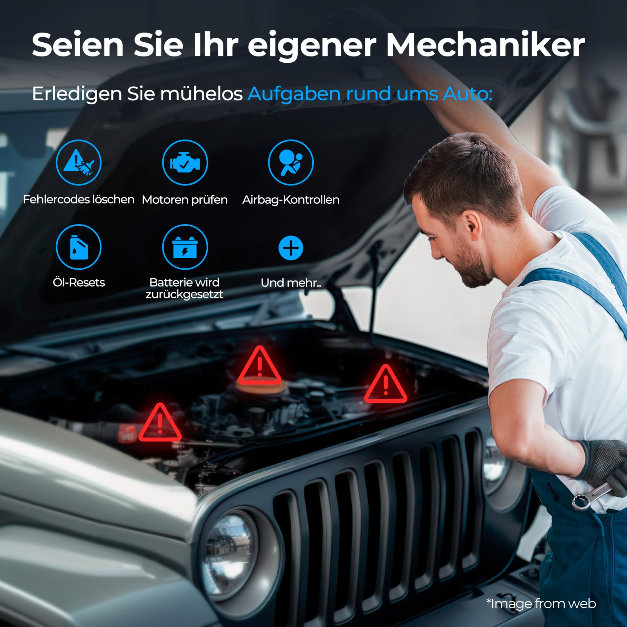 TOPDON Topscan OBD2 Diagnosegerät, Bluetooth OBDII Diagnosewerkzeug für All System, KI-Assistent, Bidirektionale Kontrolle/Aktive Test, für iPhone & Android All Systeme 1 Jahr Gratis