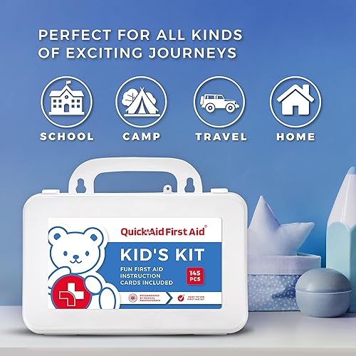 Miniatura 7 de Kit de primeros auxilios para niños para el hogarnegocios, mini kit de primeros auxilios de viaje  Kit de emergencia elegible para HSAFSA  Pequeño