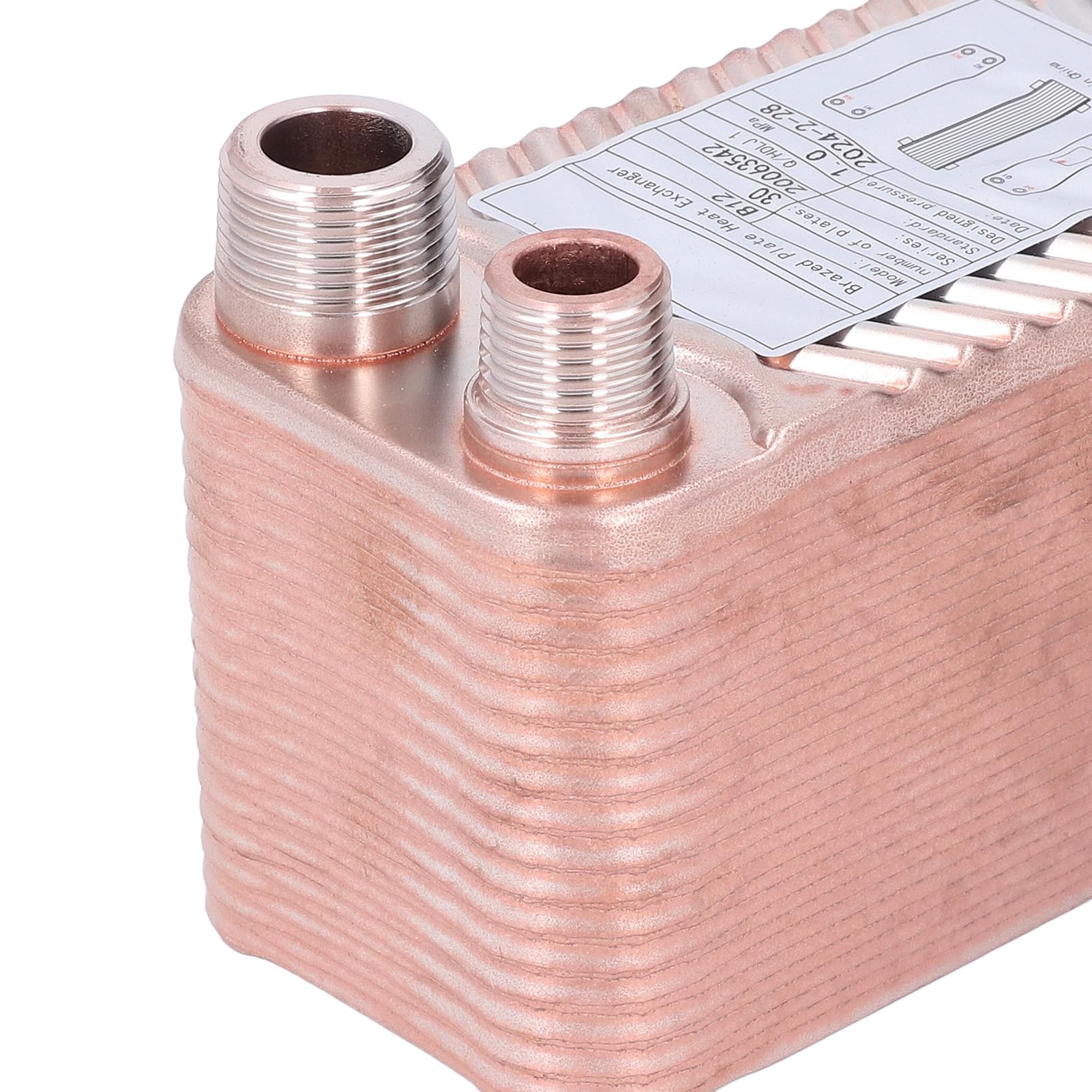 Raffreddatore Per Mosto di Birra Fatto in Casa EATB12‑30 Scambiatore di Calore a Piastre Brasate in Acciaio Inossidabile Raffreddatore Per Mosto di Birra Per Refrigeratori Per Mosto di Birra