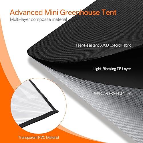 Miniatura 6 de Bstrip Invernadero de interior con luz de crecimiento, soporte para plantas con paquete de 4 luces para plantas de 24W de espectro completo, estante