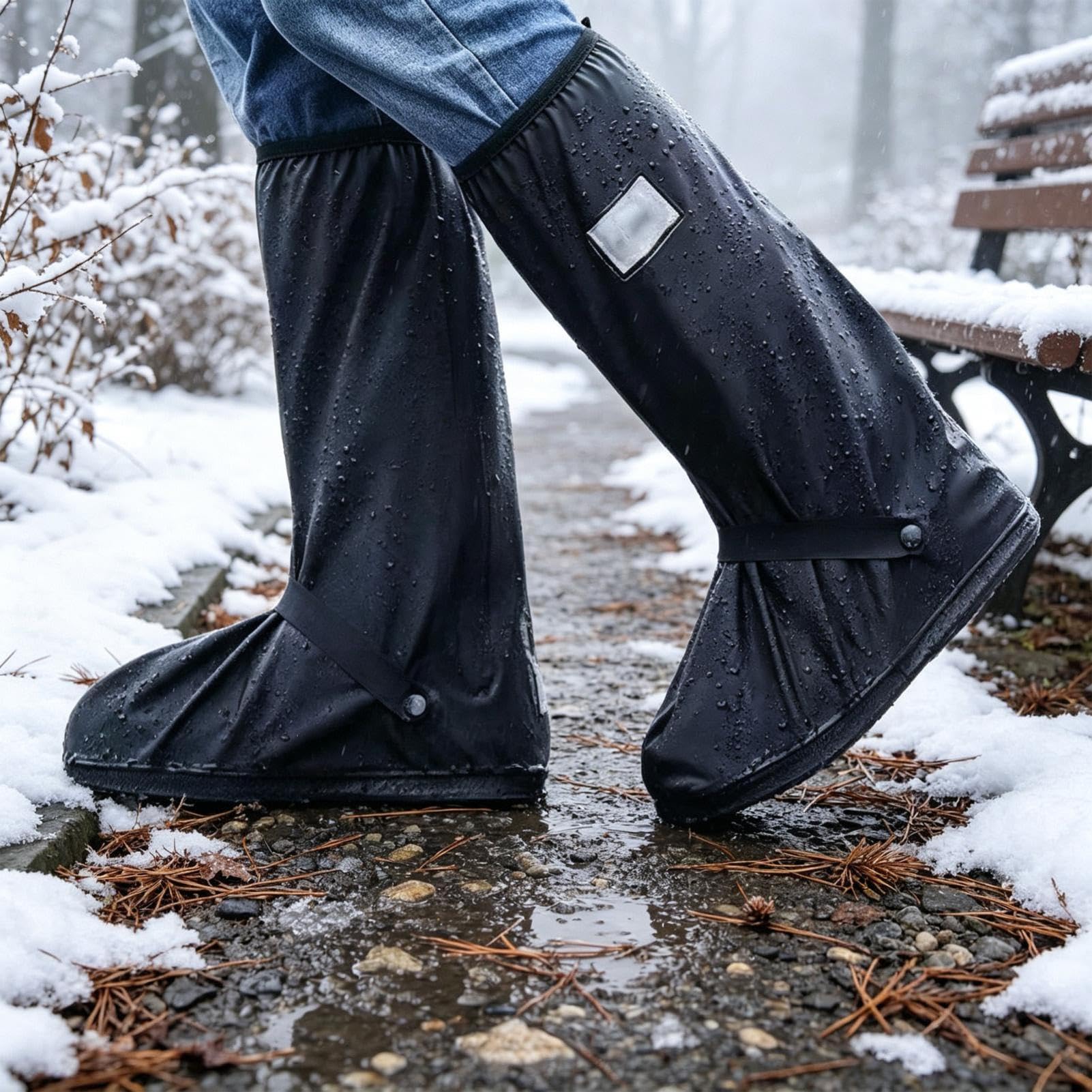 Generico Copristivali Da Pioggia Proteggi Galosce Antiscivolo A Tubo Alto | Copriscarpe per stivali da pioggia Per Camminate, Pesca, Moto, Trekking, Arrampicata, Giardinaggio, Campeggio, Pioggia, Neve