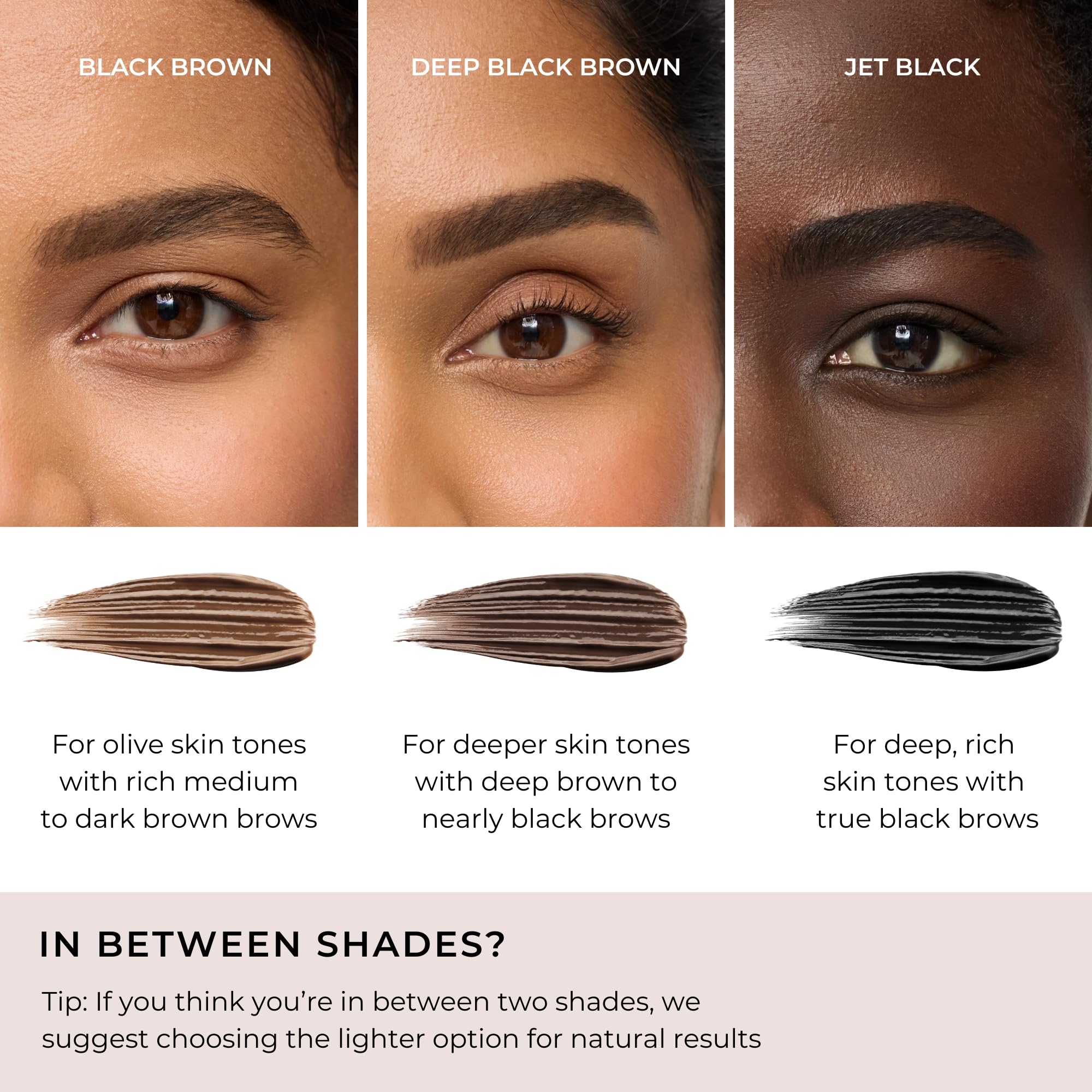WUNDERBROW Noir/Brun Gel à Sourcils Waterproof - Longue Tenue Jusqu'à 3 Jours, Sans Transfert, Vegan
