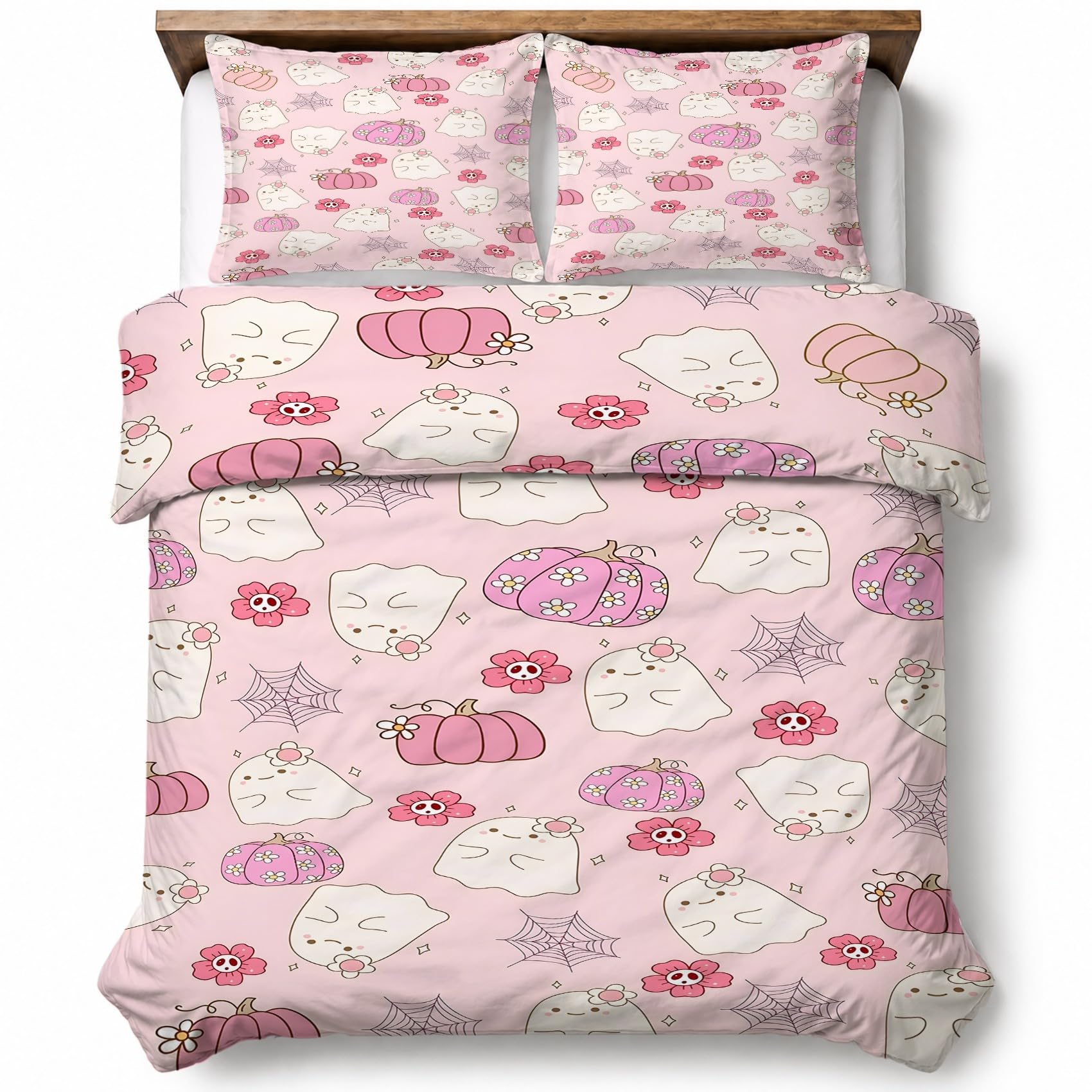 Generisch Rosa Geist Bettwäsche 200x220 3tlg Schlafzimmer Deko