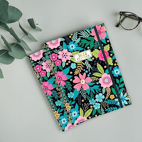 Miniatura 8 de Agenda 2024, agenda semanal y mensual de enero de 2024 a diciembre de 2024, 6.25 x 8.5 pulgadas, calendario en espiral de tapa dura con pestañas,