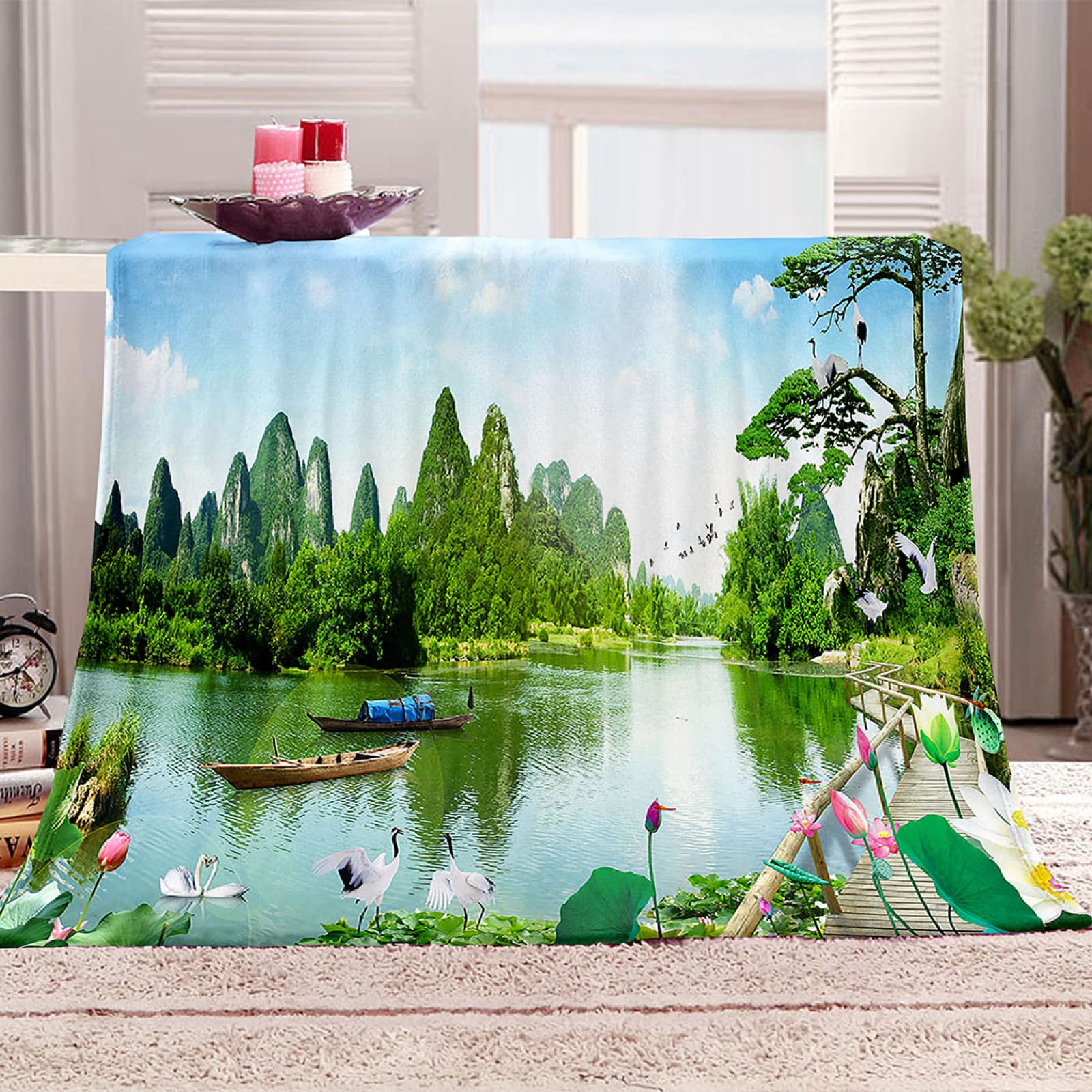 Couverture en flanelle 140x200cm anti-froid pour enfants et adultes