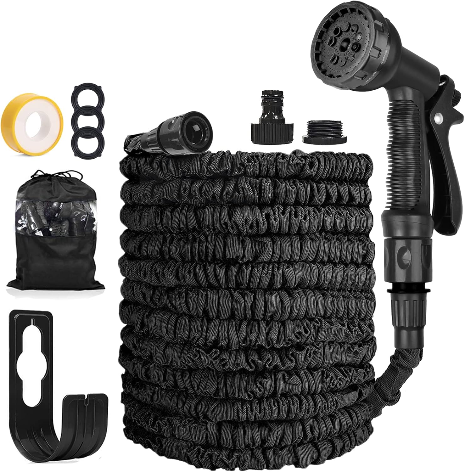 Expandable Garden Hose Pipe, 25ft Upgraded 3Layer Latex Hose Pipe, 3/4