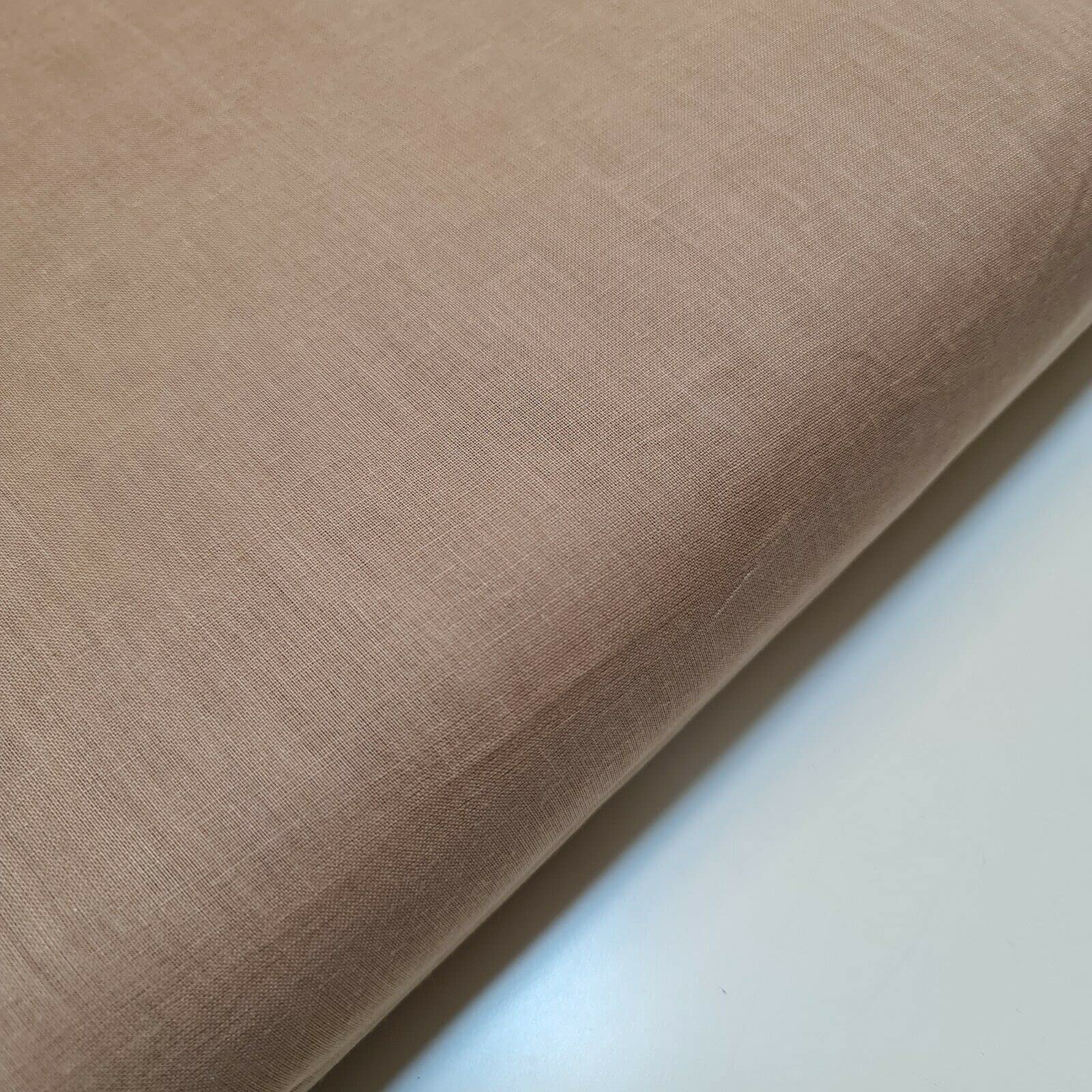 100% Cotton Soft Muslin Voile Cheesecloth Mulmul Fabric Draping Curtains 44" (2 Meter, Stone) — image 1
