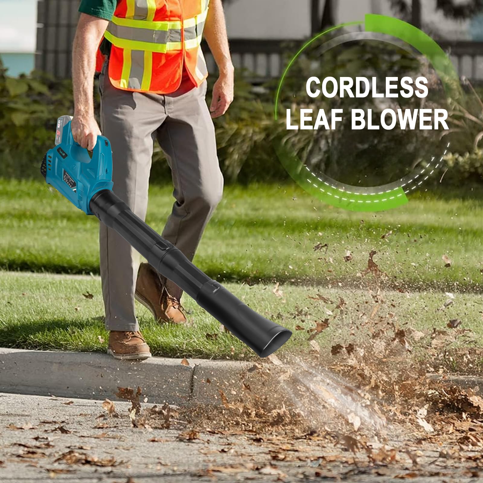 Waitley Soffiatore per batterie Makita 18V per la cura del prato e la manutenzione del giardino - 297 km/h Senza Batteria e Caricabatterie