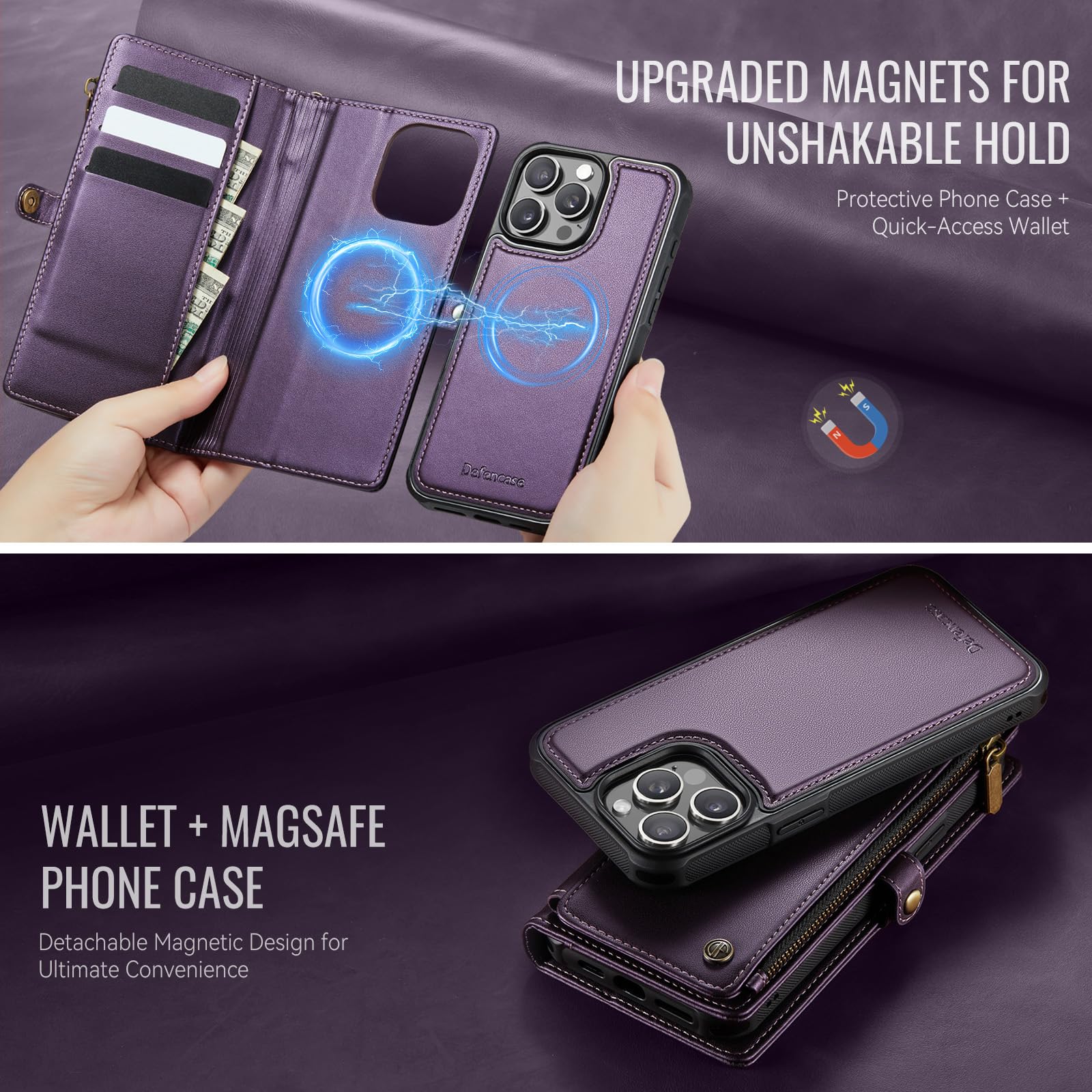 iPhone 12 pro max 256GB ケース付き Amazon.com: Defencase for iPhone 12 Pro Max Magnetic Wallet Case