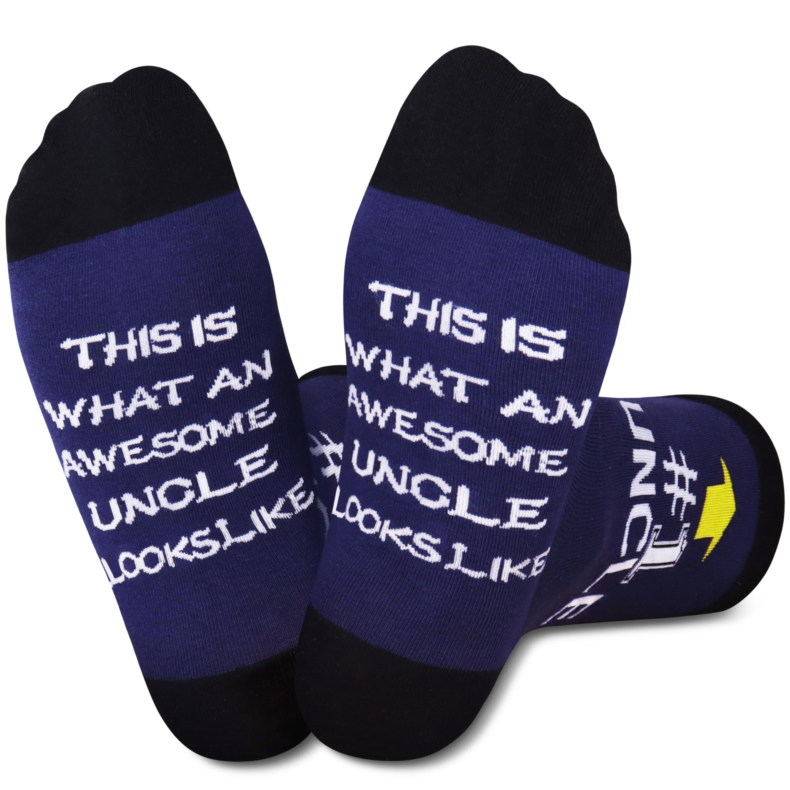 Jeasona Uncle Gifts Brother Gifts Funny Socks 9-11 Christmas Presents for Men