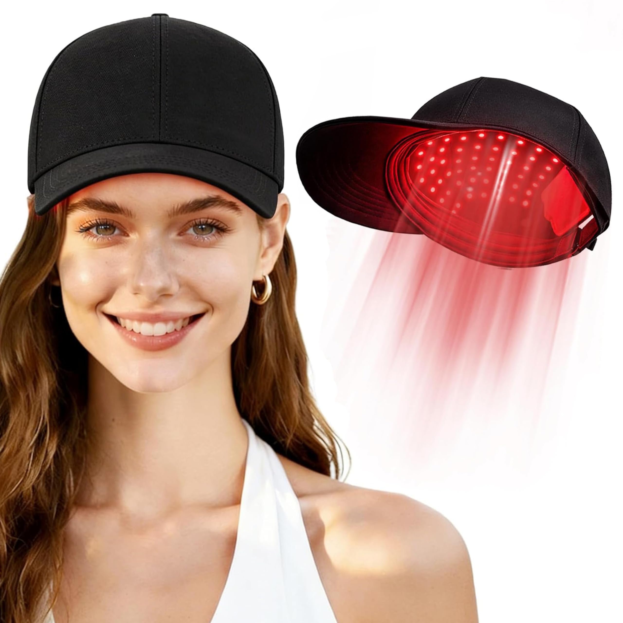 Photo 1 of 2026 Upgrade Red Light Hair Growth Cap - Laser Hair Growth Cap, The Adjustable Portable Laser Cap, Red Light Cap for Thicker Hair in Men and Women