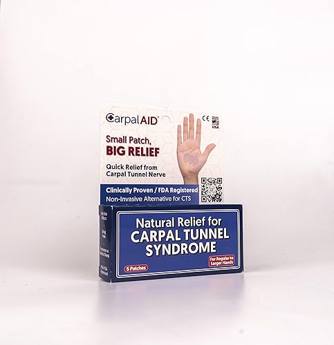 Alivio del síndrome del túnel carpiano, soporte autoadhesivo para alivio (grande 5 piezas)