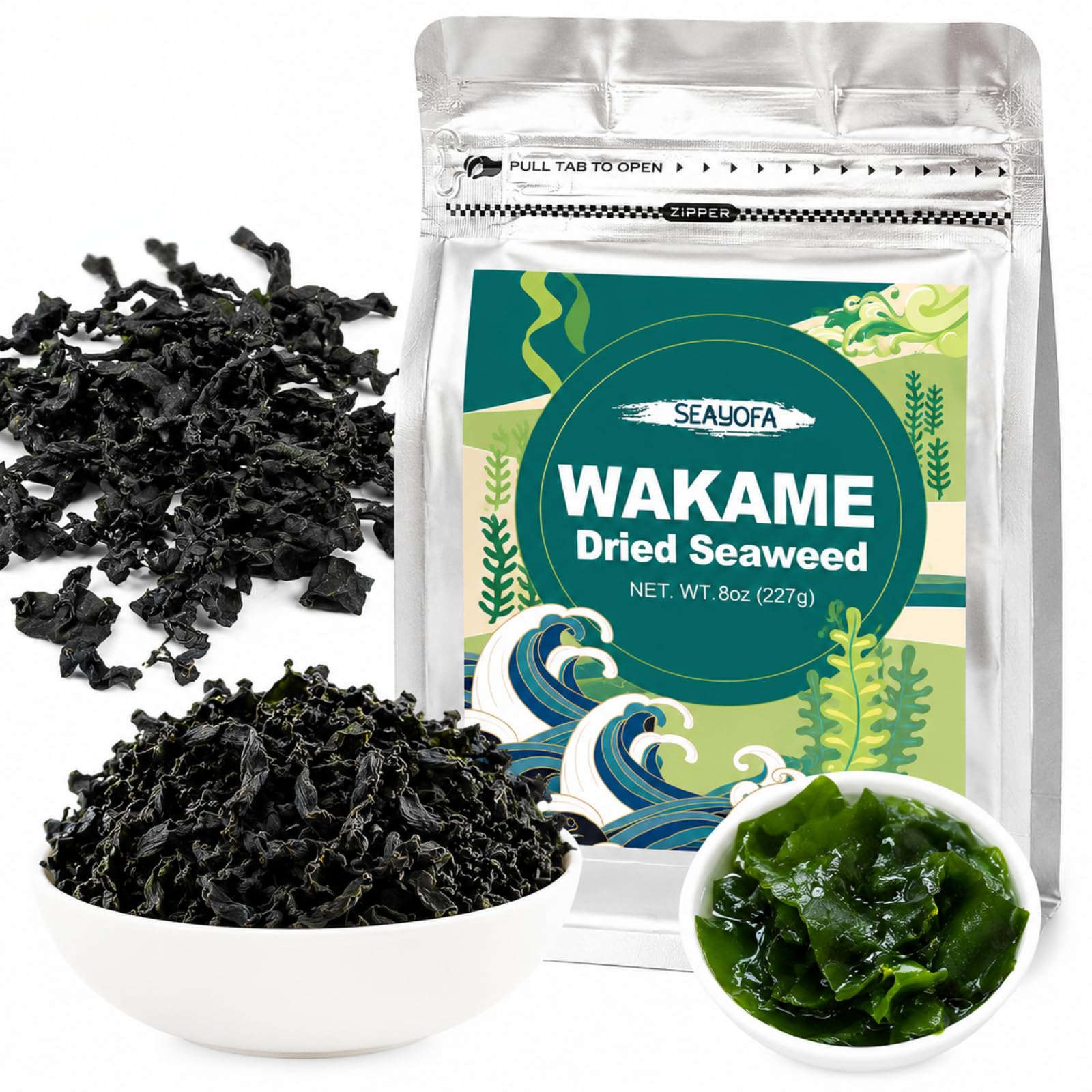 Amazon.com : 8oz (227g) Dried Wakame Seaweed – 100% Natural Sea