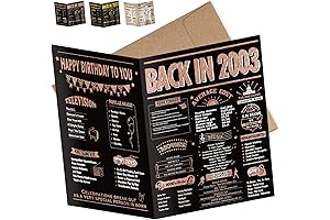 InstaDecor Funny Happy 21st Birthday Gifts for Her - 8x10 Jumbo Rose Gold Greeting Card