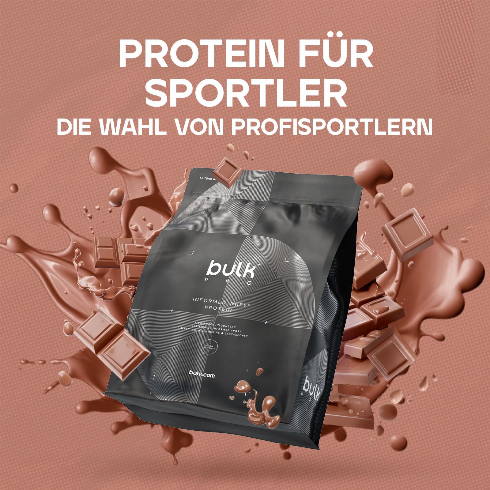 Bulk Informed Whey, Protein Pulver, Eiweißpulver, Doppel-Schoko, 2,27 kg, Verpackung Kann Variieren