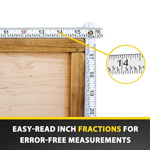 Miniatura 3 de Perfect Measuring Tape Co. FR-72 Carpenter's Folding Ruler - Regla de construcción de compuesto ligero (palo plegable) con fracciones de pulgadas de
