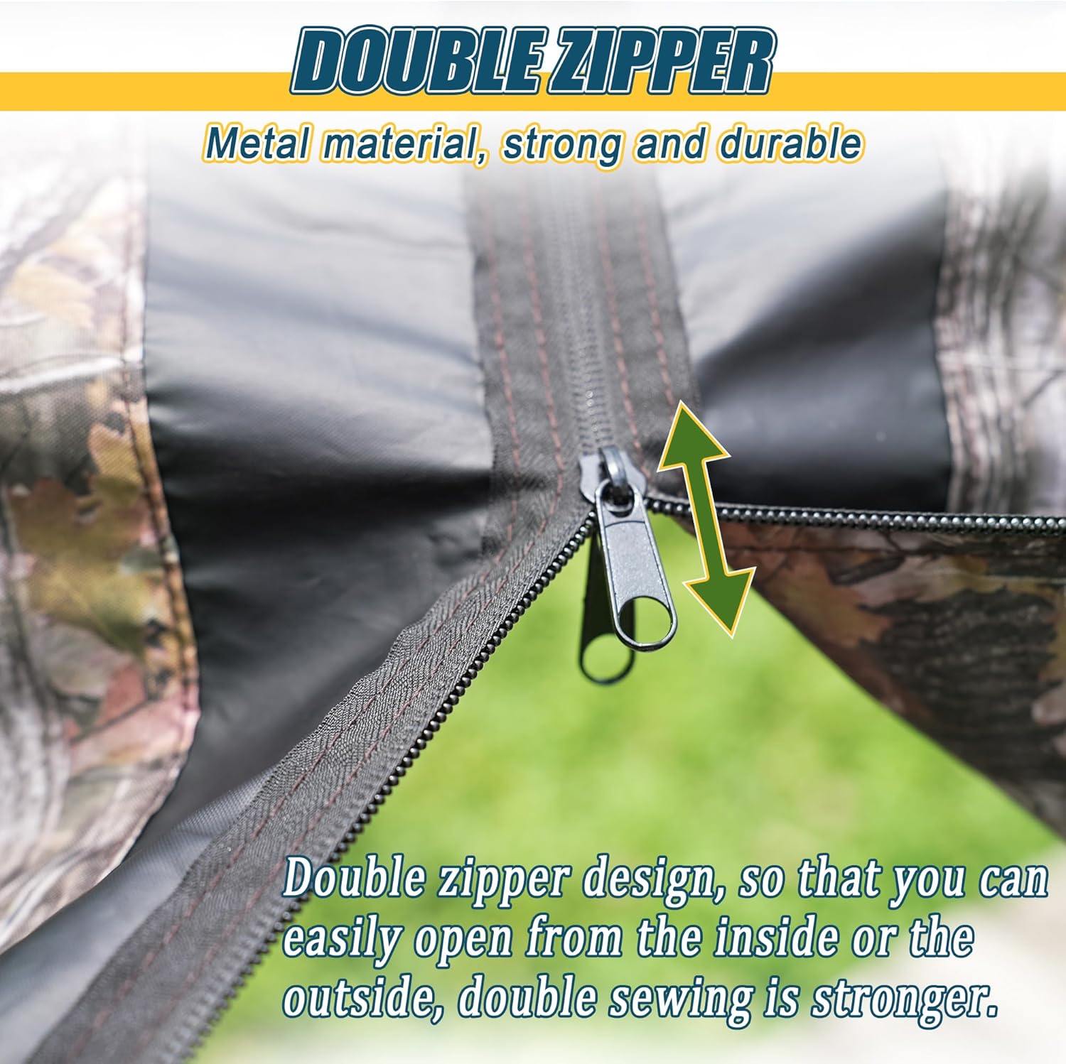 Hunting Tree Stand Blinds for Deer Hunting Universal Camo Tree Ladder Stand Blind Kit with Zipper and 2 Pockets Tree Stand Cover for Hunting Deer, Elk, Hunting Blind & Accessories - Image 5