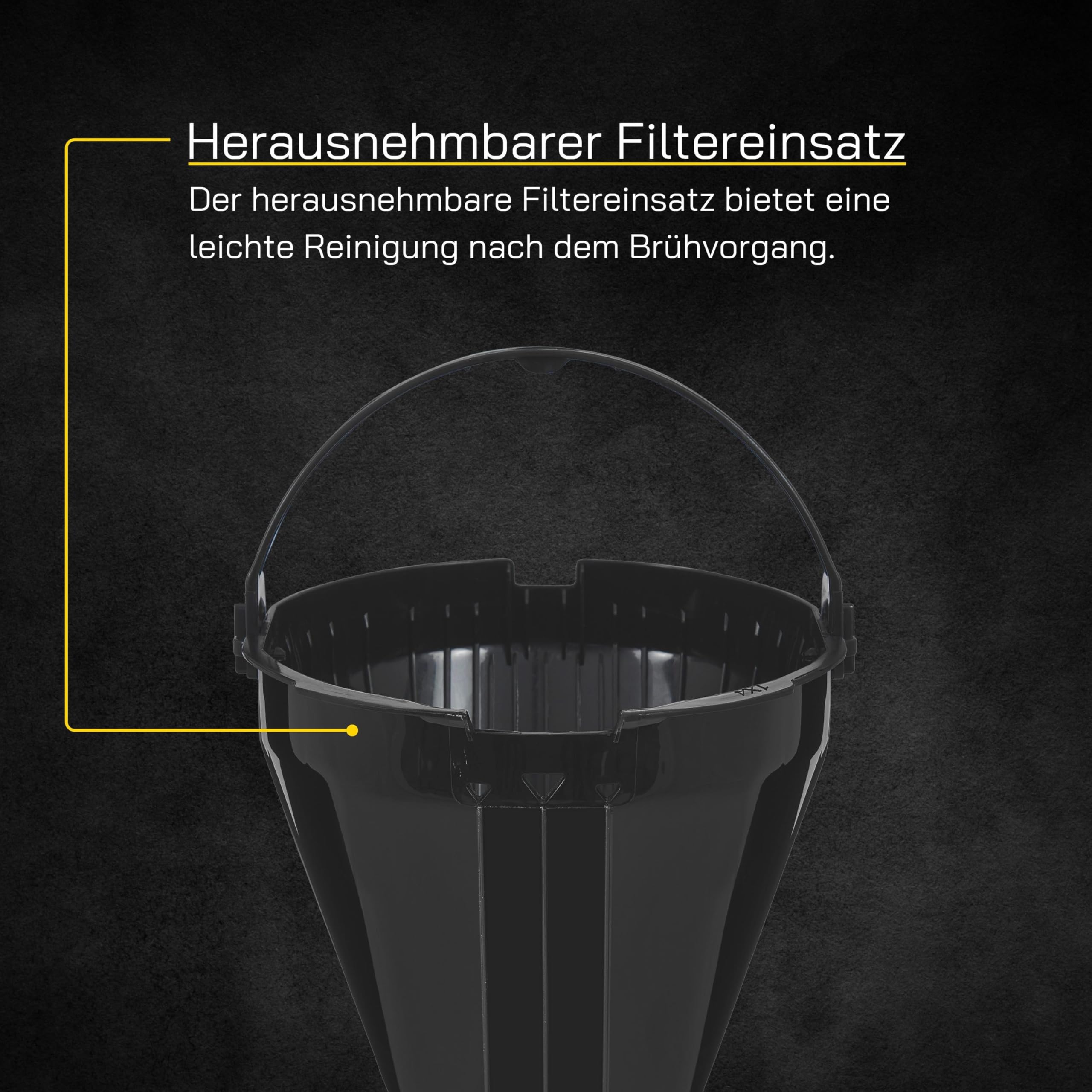 Coffee 2030 Filterkaffeemaschine mit Thermoskanne - 12 Tassen, 980W | Isolierkanne aus Edelstahl, Tropfstopp & Abschaltautomatik, 1x4 Kaffeemaschine mit Wasserstandsanzeige in Silber-Schwarz