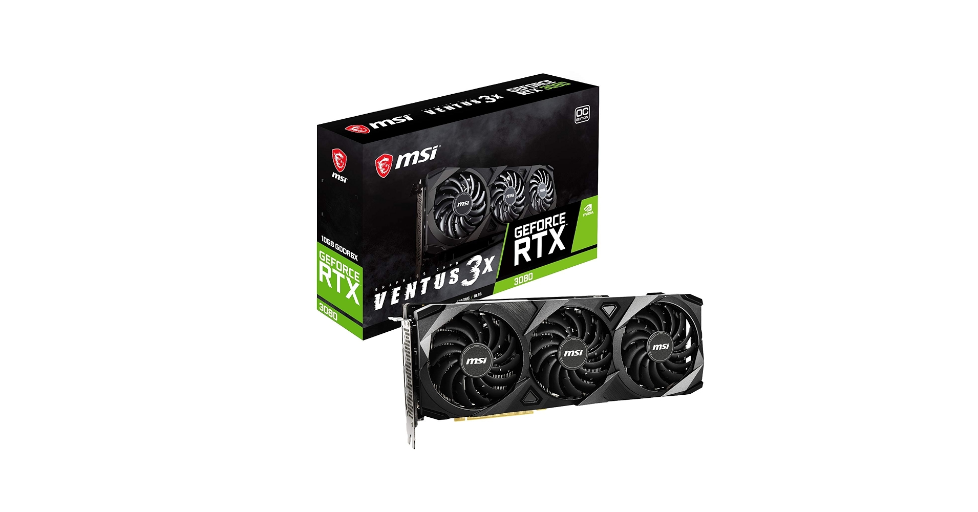 グラフィックボード・グラボ・ビデオカード MSI GeForce RTX 3080 Ventus 3X OC Amazon.com: MSI Gaming GeForce RTX 3080 10GB GDRR6X 320-Bit