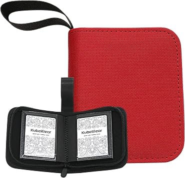 Card Binder 40 Capacity, Zippered Trading Card Holder for MTG, Sports & Collectible Cards Acid-Free, Durable & Travel-Friendly Storage (Red dots)